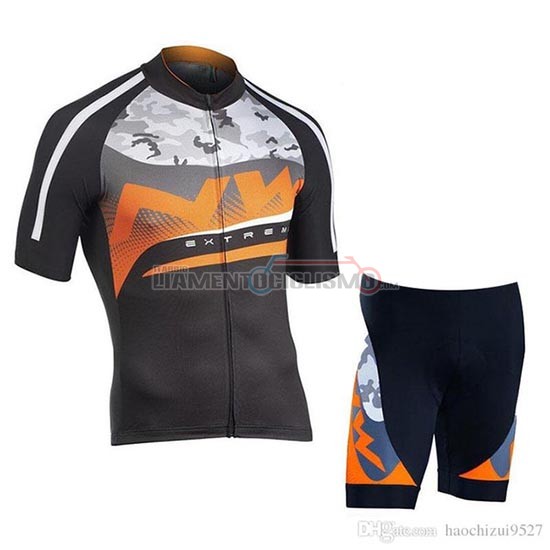 Abbigliamento Ciclismo Northwave Manica Corta 2019 Argentato Arancione Nero