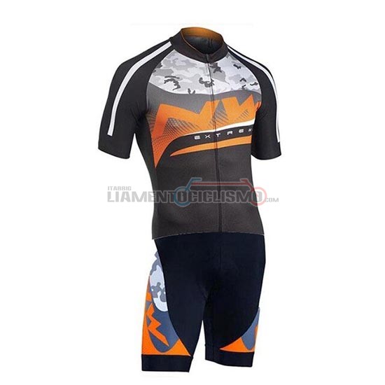 Abbigliamento Ciclismo Northwave Manica Corta 2019 Argentato Arancione Nero