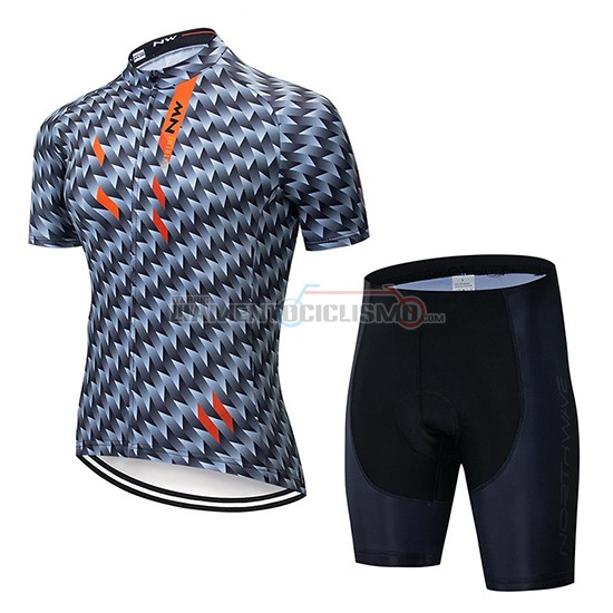 Abbigliamento Ciclismo Northwave Manica Corta 2019 Grigio Arancione