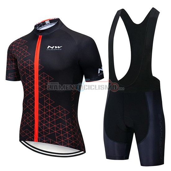 Abbigliamento Ciclismo Northwave Manica Corta 2019 Nero Rosso