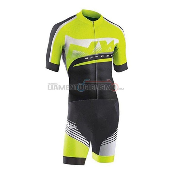 Abbigliamento Ciclismo Northwave Manica Corta 2019 Verde Argentato Nero