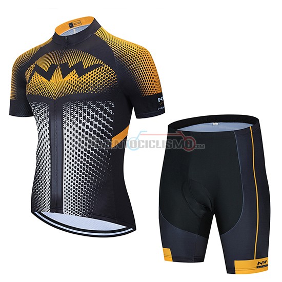 Abbigliamento Ciclismo Northwave Manica Corta 2020 Arancione Nero