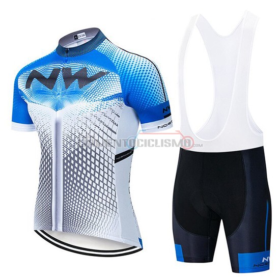 Abbigliamento Ciclismo Northwave Manica Corta 2020 Blu Bianco