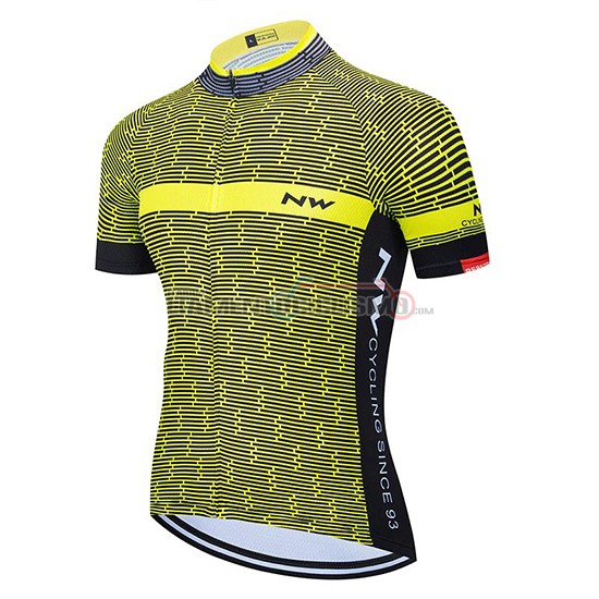 Abbigliamento Ciclismo Northwave Manica Corta 2020 Giallo Nero Bianco