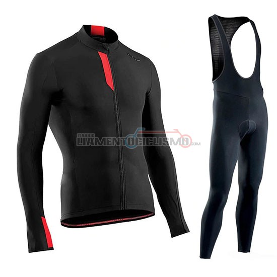 Abbigliamento Ciclismo Northwave Manica Lunga 2019 Negro Rosso