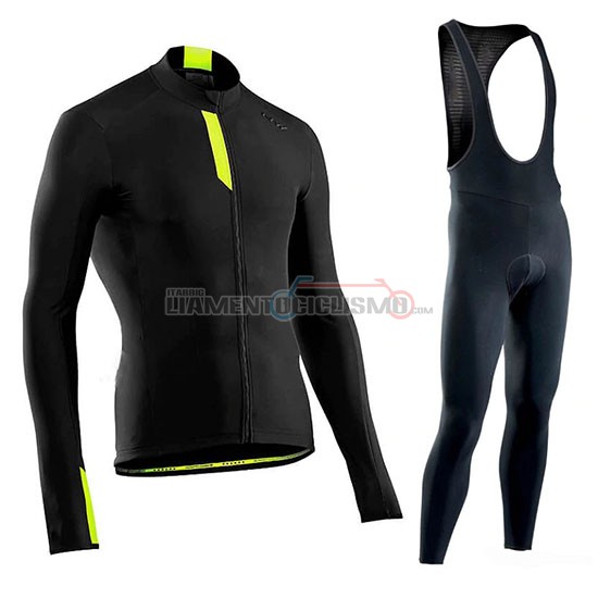 Abbigliamento Ciclismo Northwave Manica Lunga 2019 Negro Verde