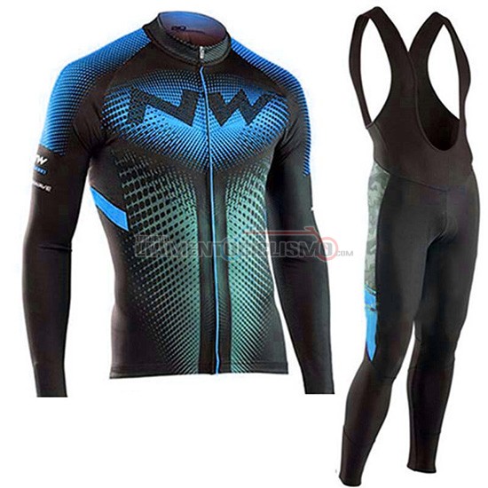 Abbigliamento Ciclismo Northwave Manica Lunga 2019 Nero Blu