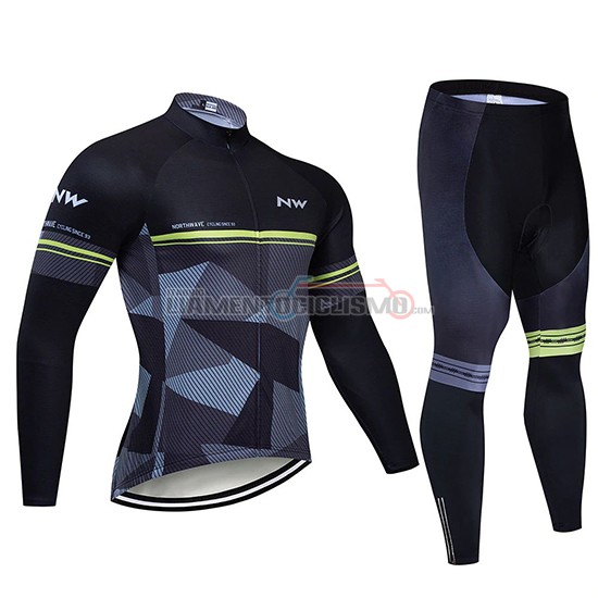 Abbigliamento Ciclismo Northwave Manica Lunga 2019 Nero Grigio