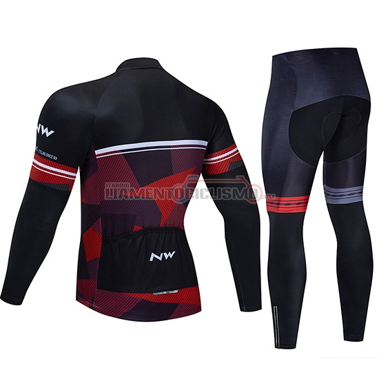 Abbigliamento Ciclismo Northwave Manica Lunga 2019 Nero Rosso Bianco