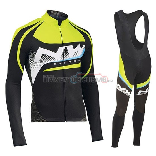 Abbigliamento Ciclismo Northwave Manica Lunga 2019 Verde Bianco Nero