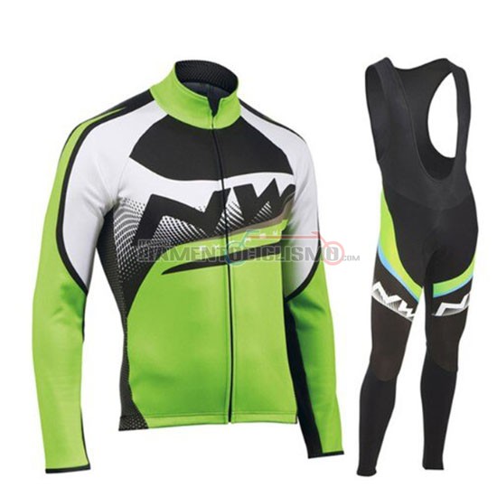 Abbigliamento Ciclismo Northwave Manica Lunga 2019 Verde Nero Bianco