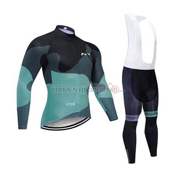 Abbigliamento Ciclismo Northwave Manica Lunga 2020 Nero Grigio Verde