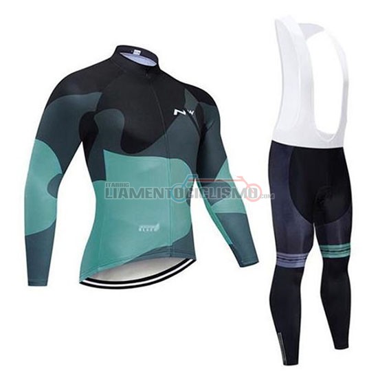 Abbigliamento Ciclismo Northwave Manica Lunga 2020 Nero Verde