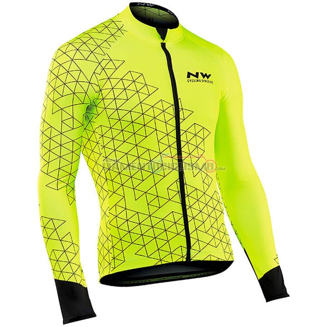 Abbigliamento Ciclismo Northwave Manica Lunga Giallo