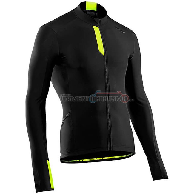 Abbigliamento Ciclismo Northwave Manica Lunga Nero Giallo