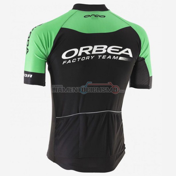 2017 Abbigliamento Ciclismo Orbea Manica Corta Nero e Verde