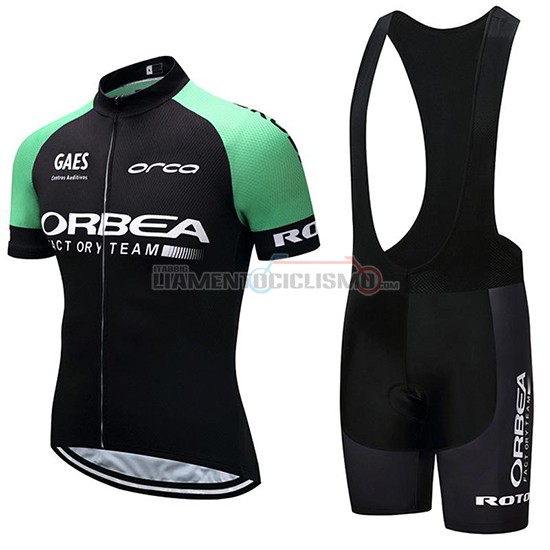 Abbigliamento Ciclis Orbea Manica Corta 2018 Nero e Verde