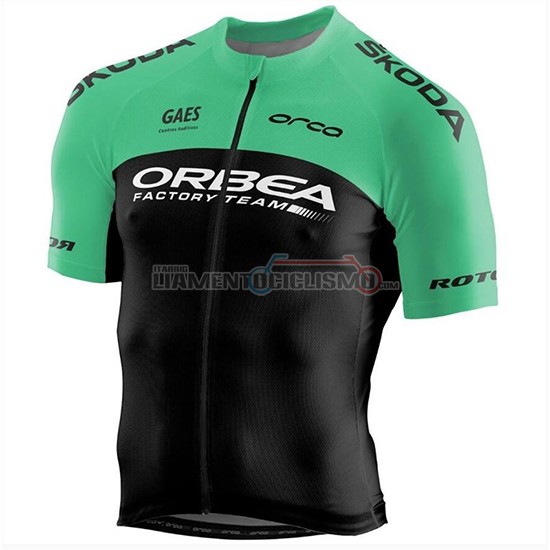 Abbigliamento Ciclismo Orbea Factory Manica Corta 2018 Nero Verde