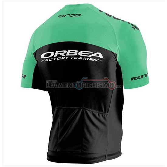 Abbigliamento Ciclismo Orbea Factory Manica Corta 2018 Nero Verde