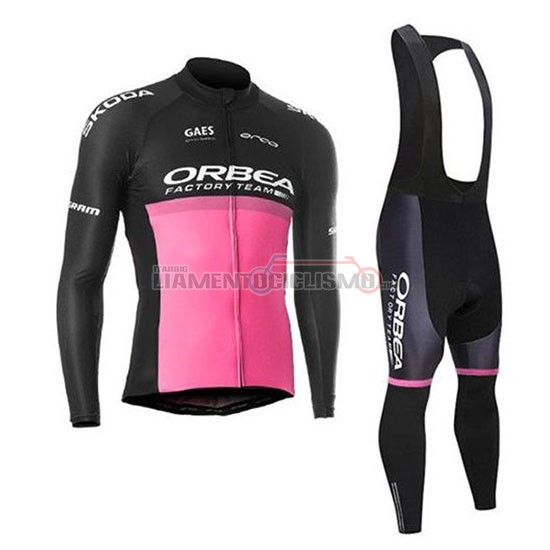 Abbigliamento Ciclismo Orbea Manica Lunga 2020 Nero Rosa