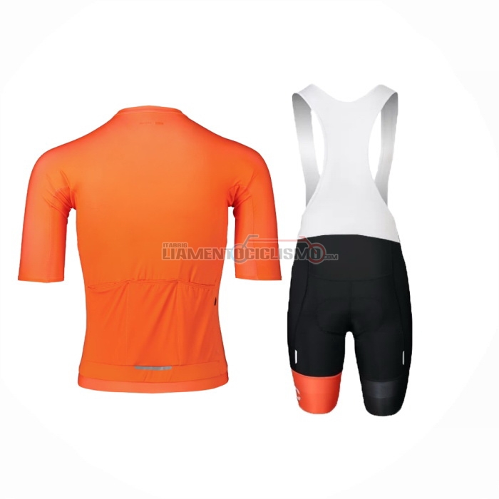 2024 Abbigliamento Ciclismo POC Arancione Manica Corta e Salopette