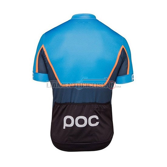 Abbigliamento Ciclismo POC Essential Road Block Manica Corta 2018 Blu