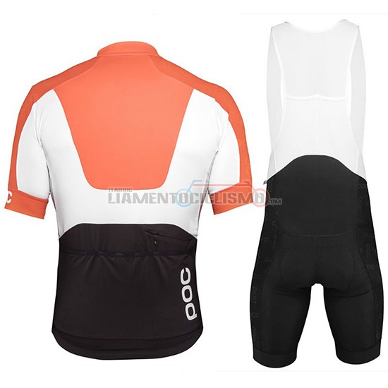 Abbigliamento Ciclismo POC Manica Corta 2018 Arancione Bianco Nero