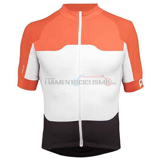 Abbigliamento Ciclismo POC Manica Corta 2018 Arancione Bianco Nero