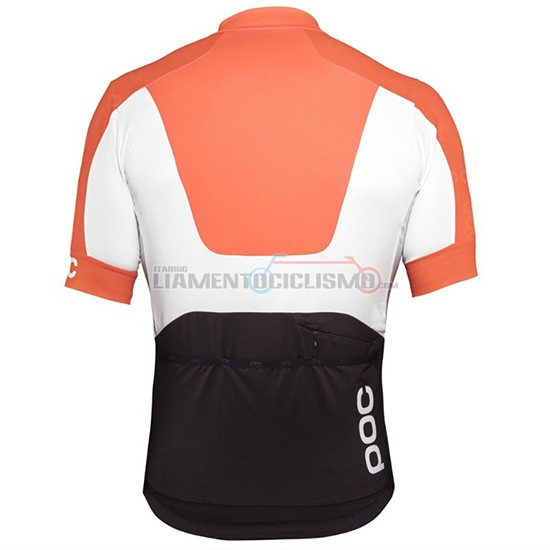 Abbigliamento Ciclismo POC Manica Corta 2018 Arancione Bianco Nero