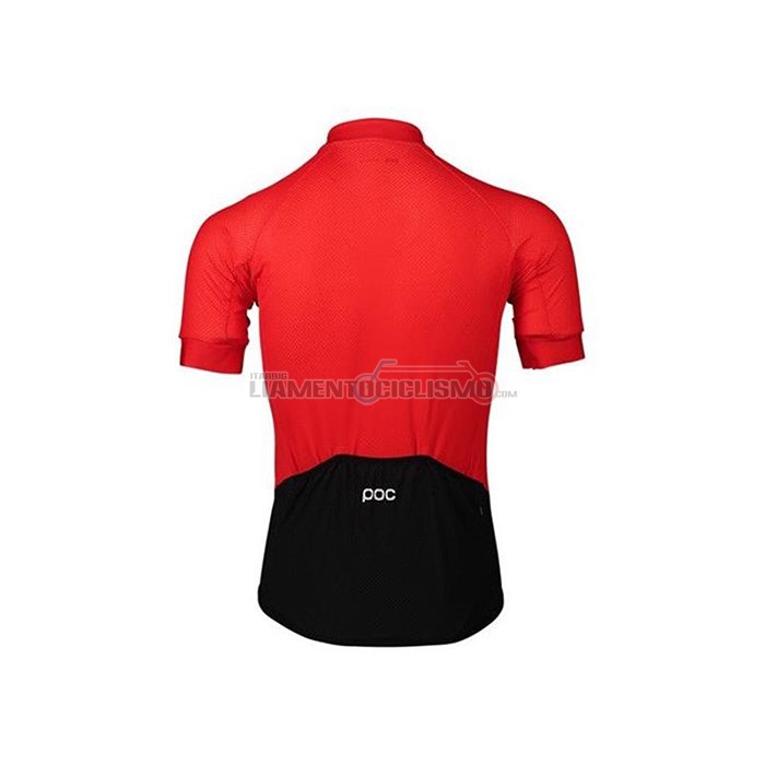 Abbigliamento Ciclismo POC Manica Corta 2020 Rosso Nero