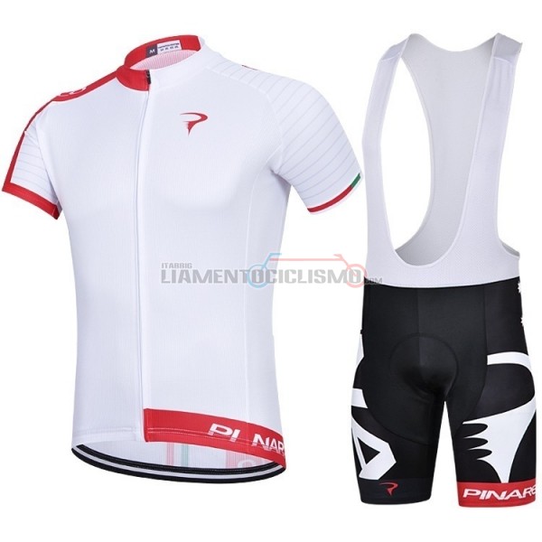 Abbigliamento Ciclismo Pinarello Manica Corta 2018 Rosso Bianco