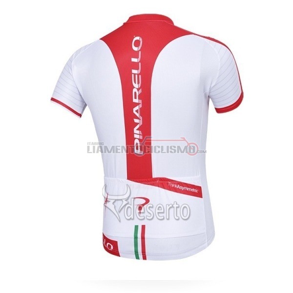 Abbigliamento Ciclismo Pinarello Manica Corta 2018 Rosso Bianco