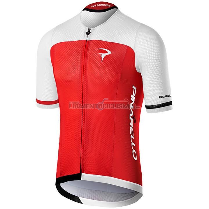Abbigliamento Ciclismo Pinarello Manica Corta 2020 Rosso Bianco