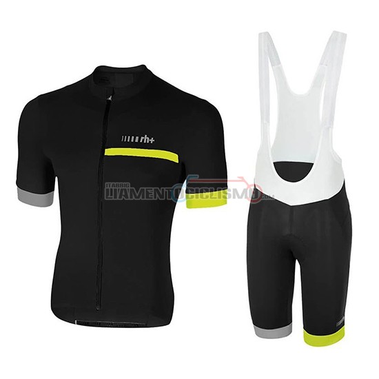 Abbigliamento Ciclismo RH+ Manica Corta 2018 Nero Grigio Giallo