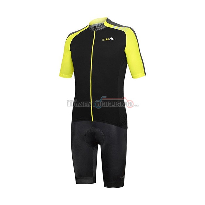 Abbigliamento Ciclismo RH+ Manica Corta 2021 Grigio Giallo