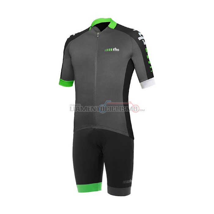 Abbigliamento Ciclismo RH+ Manica Corta 2021 Grigio Verde