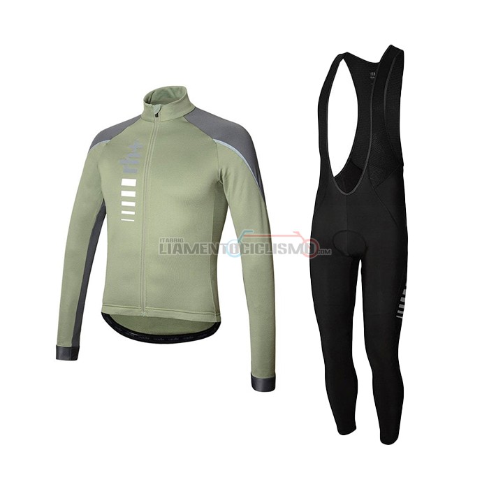 Abbigliamento Ciclismo RH+ Manica Lunga 2021 Grigio Verde(2)