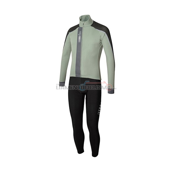 Abbigliamento Ciclismo RH+ Manica Lunga 2021 Grigio Verde