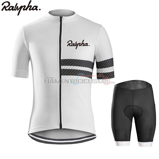 Abbigliamento Ciclismo Ralph Manica Corta 2019 Bianco Nero