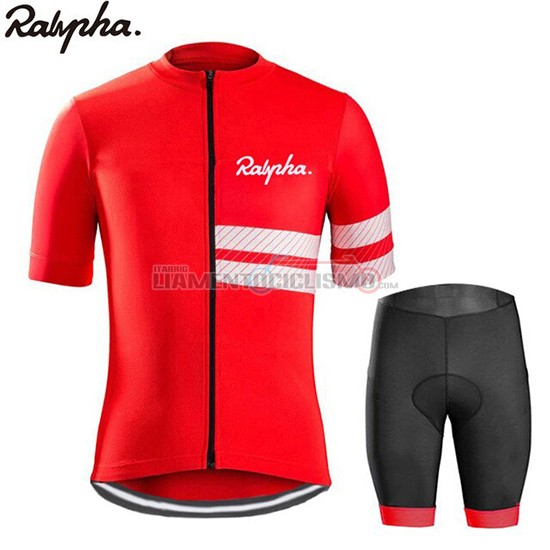 Abbigliamento Ciclismo Ralph Manica Corta 2019 Rosso Bianco