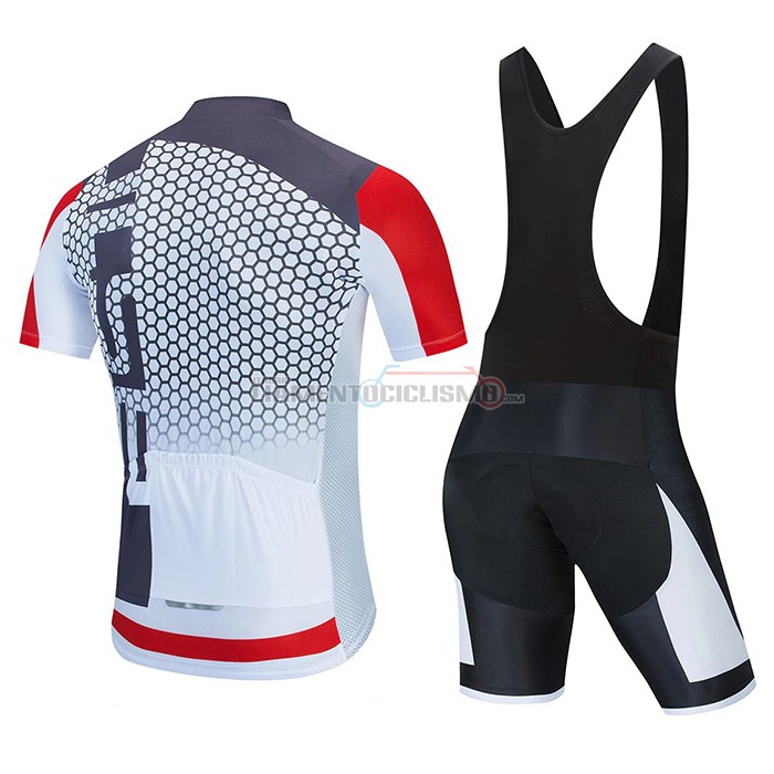 Abbigliamento Ciclismo Ralph Manica Corta 2021 Bianco Rosso