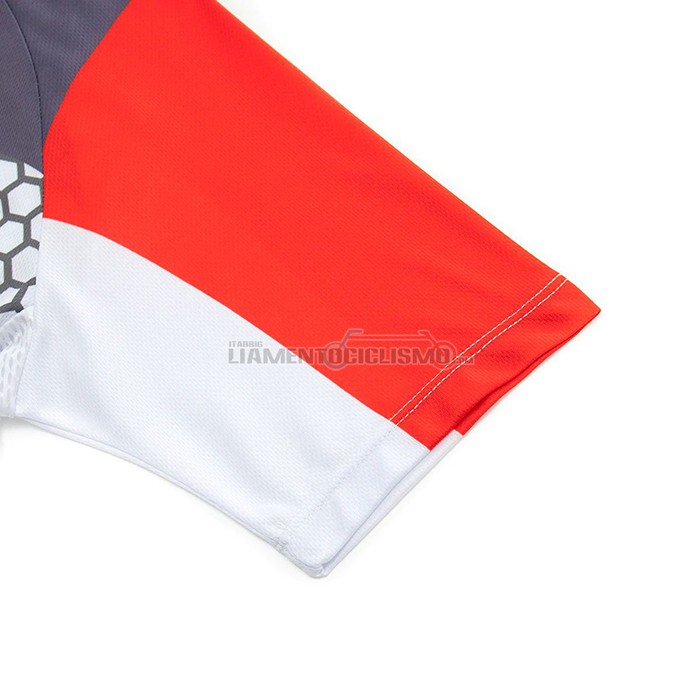 Abbigliamento Ciclismo Ralph Manica Corta 2021 Bianco Rosso