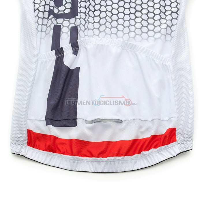 Abbigliamento Ciclismo Ralph Manica Corta 2021 Bianco Rosso