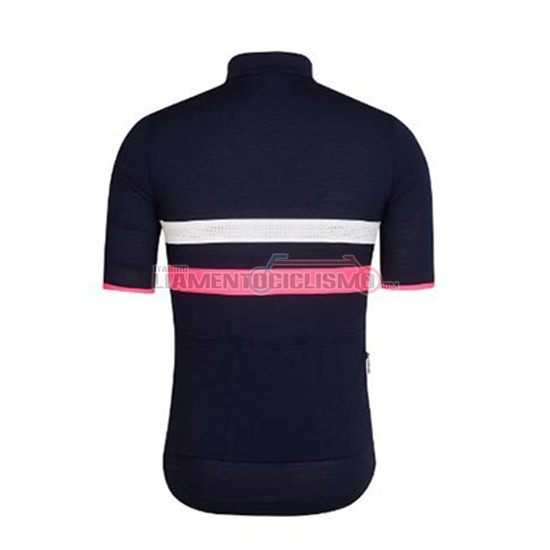 Abbigliamento Ciclis Rapha Manica Corta 2018 Blu Scuro e Rosa