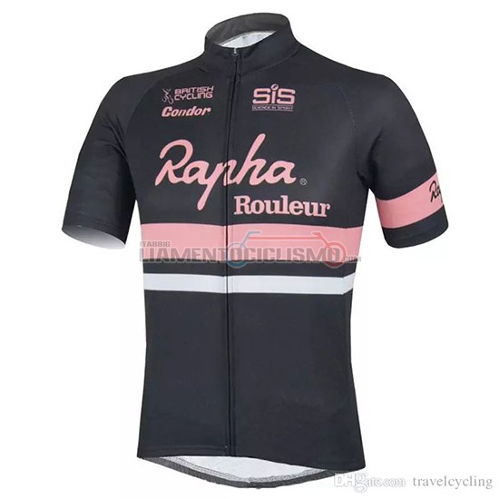 Abbigliamento Ciclismo Rapha Manica Corta 2018 Nero