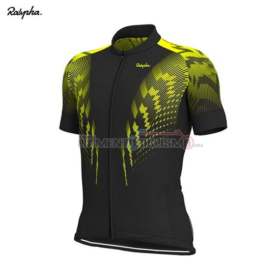 Abbigliamento Ciclismo Rapha Manica Corta 2019 Nero Giallo