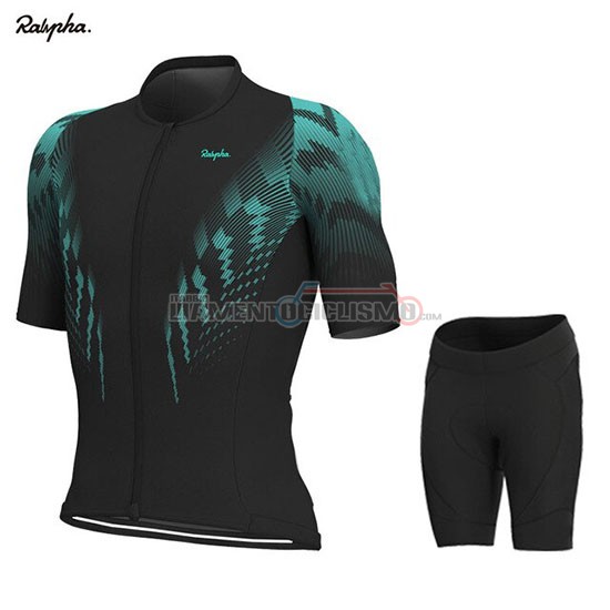 Abbigliamento Ciclismo Rapha Manica Corta 2019 Nero Verde
