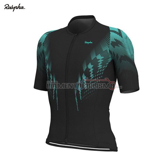 Abbigliamento Ciclismo Rapha Manica Corta 2019 Nero Verde