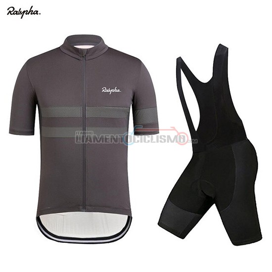 Abbigliamento Ciclismo Rapha Manica Corta 2019 Spento Grigio