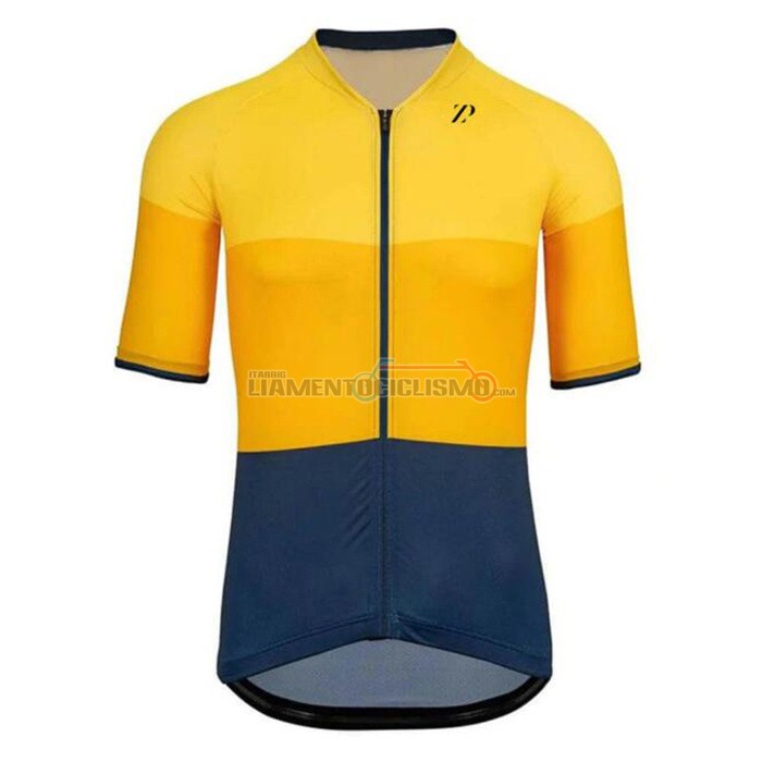 Abbigliamento Ciclismo Rapha Manica Corta 2020 Giallo Blu